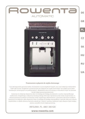 Rowenta FULLY AUTOMATIC ES6910 - FULLY AUTOMATIC ES6910 Polski