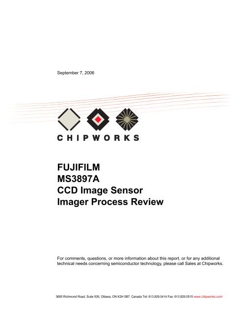 FUJIFILM MS3897A CCD Image Sensor Imager ... - Chipworks