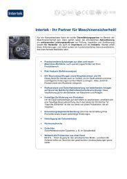 Intertek - Ihr Partner für Maschinensicherheit! - Germany - Intertek