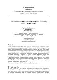 Users' Awareness of Privacy on Online Social Networking sites ...