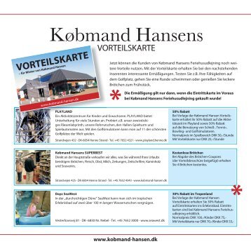 vorteilskarte - Ferienhäuser Henne Strand Dänemark