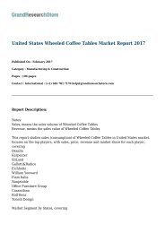 United States Wheeled Coffee Tables Market Report 2017