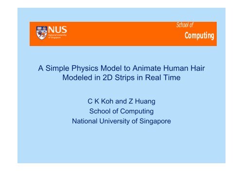 A Simple Physics Model To Animate Human Hair Modeled In 2d A Simple Physics Model To Animate Human Hair Modeled In 2d