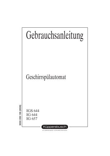 IGS 644 IG 644 IG 657 - Küppersbusch