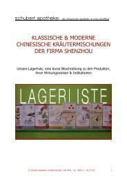 KLASSISCHE & MODERNE CHINESISCHE - Schubert Apotheke