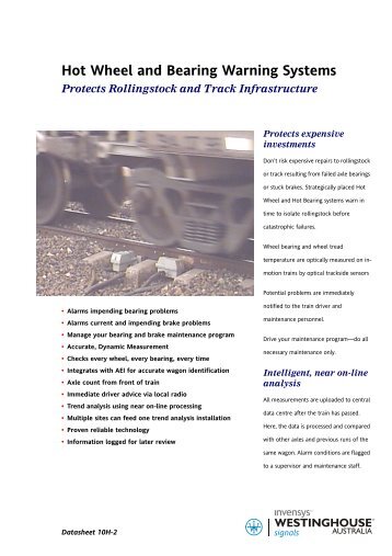 Hot Wheel and Bearing Warning Systems - Invensys Rail