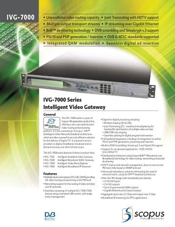 IVG-7000 - TBC Integration