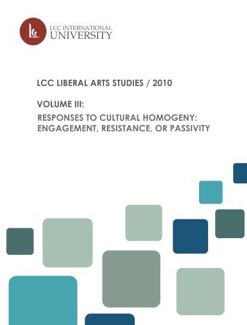 lcc liberal arts studies / 2010 volume iii - LCC International University