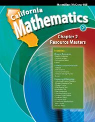 Chapter 2 Resource Masters - Macmillan/McGraw-Hill