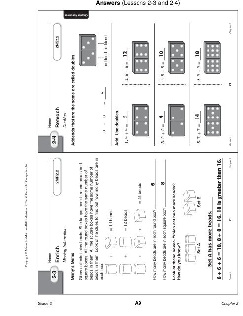 Chapter 2 Resource Masters - Macmillan/McGraw-Hill