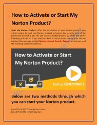How to Activate or Start My Norton Product