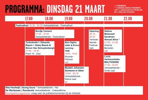 Festival Cement programmaboekje 2017