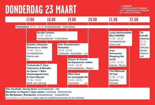 Festival Cement programmaboekje 2017