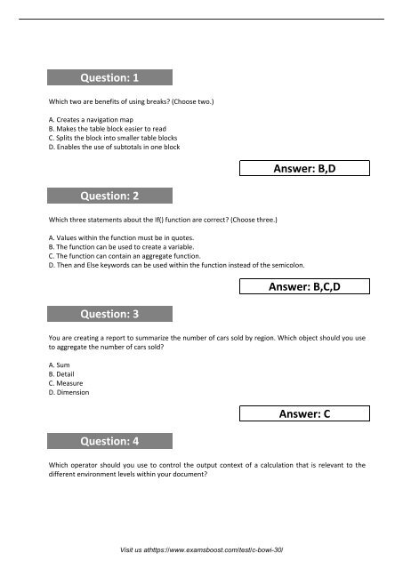 C-BOWI-30 Demo Material