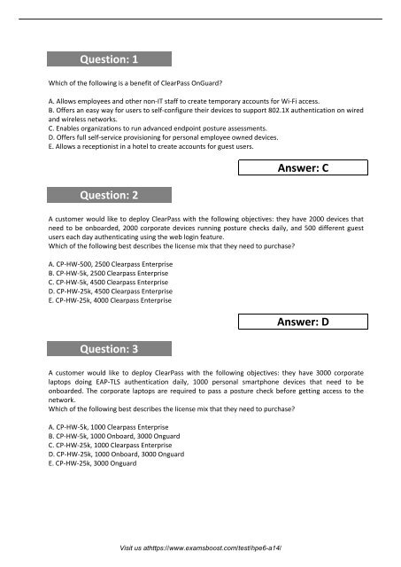 HPE6-A14 Demo Material