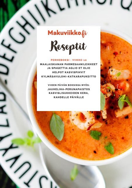 Makuviikko Reseptivihko vko 10 PERHEBOKSI PE