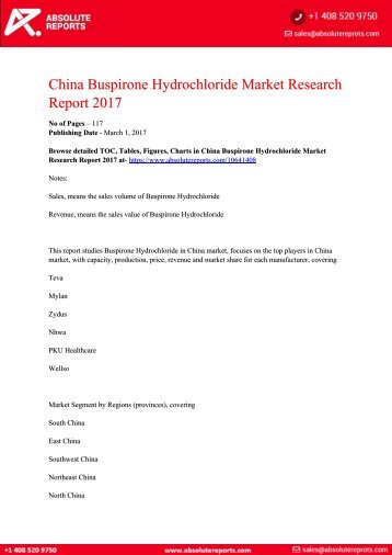 10641408-China-Buspirone-Hydrochloride-Market-Research-Report-2017