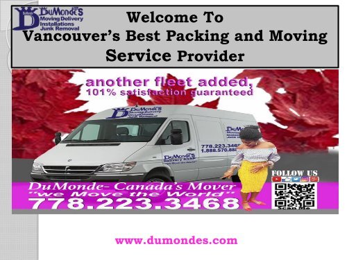 Professional Packing Service Vancouver|Du Monde Moving