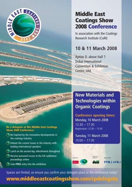 Middle East Coating Show 2008 Conference (10 & 11 March 2008)