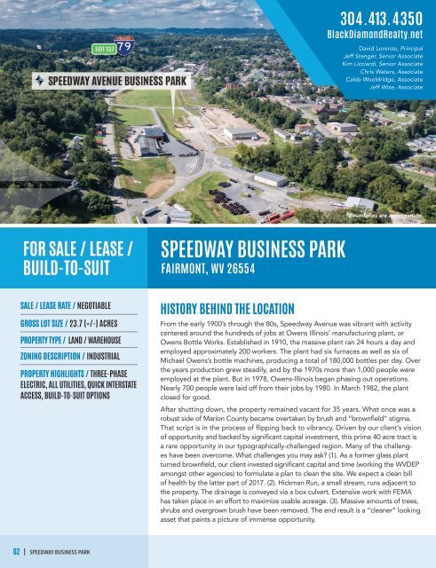 Speedway Business Park - Land/Warehouse Marketing Flyer 