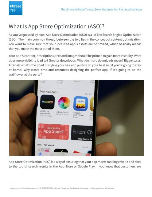 The Ultimate Guide To App Store Optimization For Localized Apps
