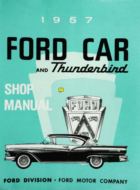 DEMO - 1957 Ford Car and Thunderbird Shop Manual