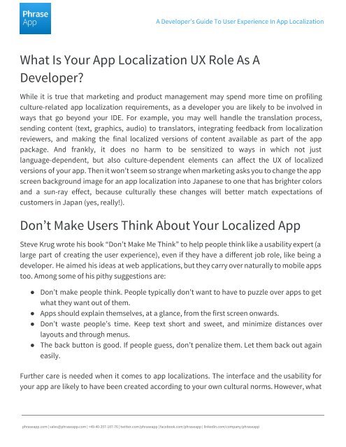 A Developer’s Guide To User Experience In App Localization