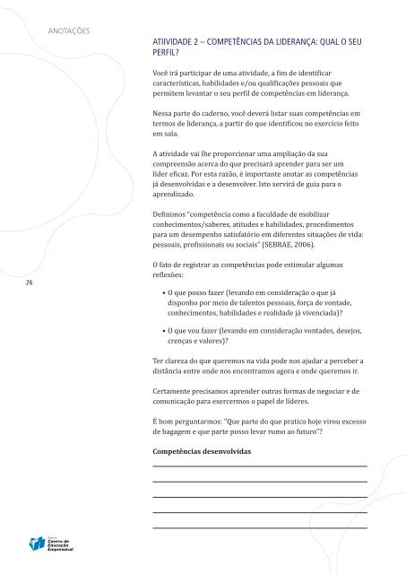 Curso A Eficácia da Liderança - MANUAL DO PARTICIPANTE