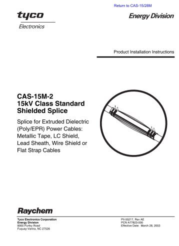 CAS-15M-2 15kV Class Standard Shielded Splice - Energy