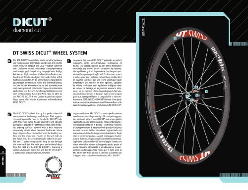 dt swiss dicut® wheel system