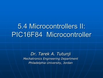 PIC16F84 Microcontroller - Philadelphia University