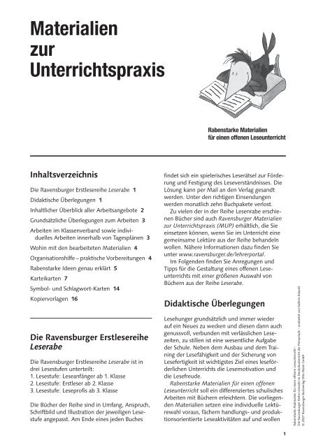 Materialien zur Unterrichtspraxis