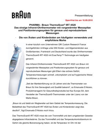 Braun_ThermoScan IRT 4520_GENERIC_DE - KAZ Europe