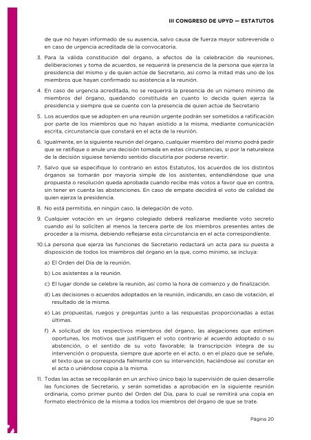 III CONGRESO DE UPYD ESTATUTOS