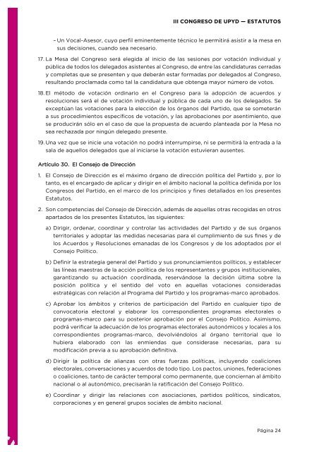 III CONGRESO DE UPYD ESTATUTOS