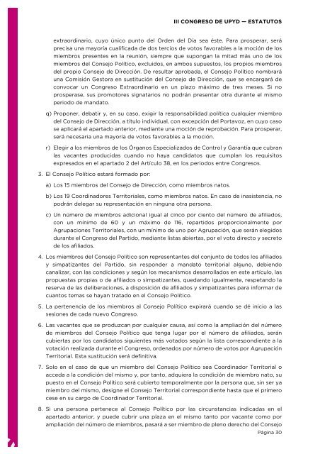 III CONGRESO DE UPYD ESTATUTOS