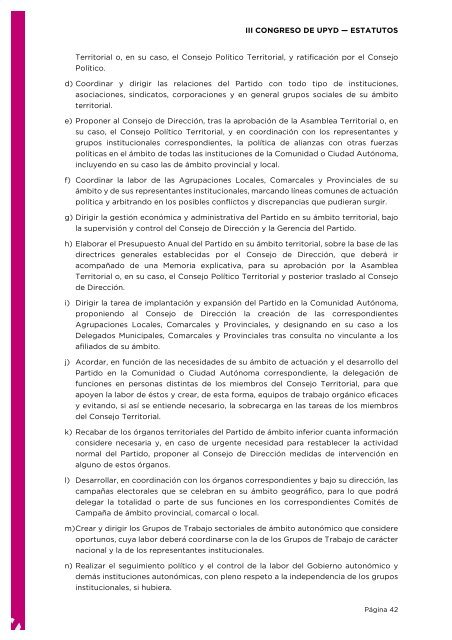 III CONGRESO DE UPYD ESTATUTOS