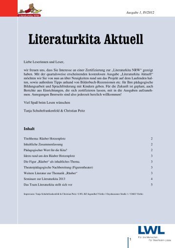 Titelthema: Räuber Hotzenplotz - Literaturkita