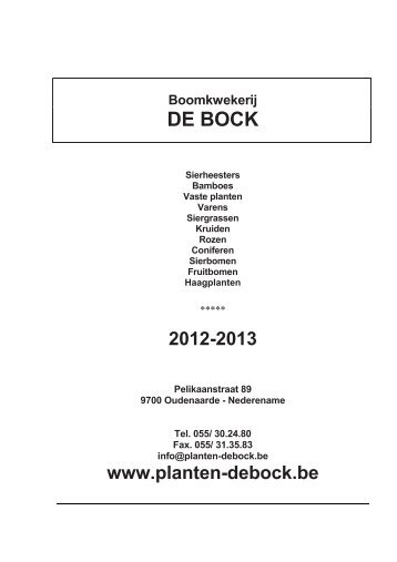 Boomkwekerij DE BOCK