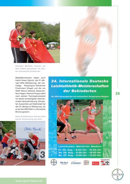 12. bayer-meeting leichtathletik live freitag 28. juli 2006 beginn