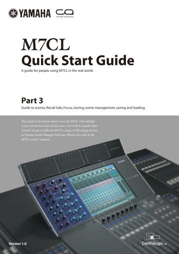 M7CL Quick Start Guide Part 3 - English - Yamaha Commercial Audio