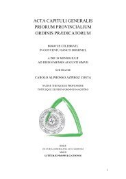 acta capituli generalis priorum provincialium ... - Order of preachers