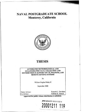 Nisley, William Hughes - NPS Publications - Naval Postgraduate ...