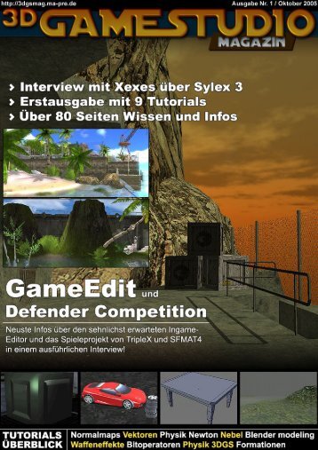 3D GAMESTUDIO-Magazin Ausgabe 01 | Oktober 20051