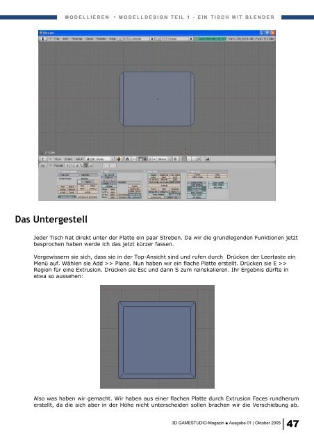 3D GAMESTUDIO-Magazin Ausgabe 01 | Oktober 20051