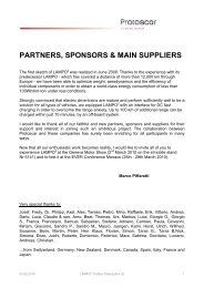 PARTNERS, SPONSORS & MAIN SUPPLIERS - Protoscar