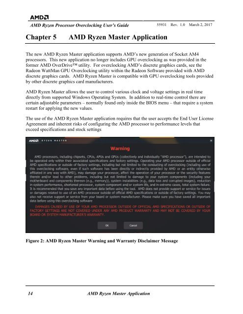AMD Ryzen Processor and AMD Ryzen Master Over-clocking User’s Guide