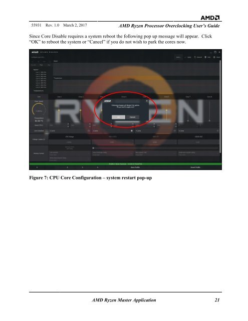 AMD Ryzen Processor and AMD Ryzen Master Over-clocking User’s Guide
