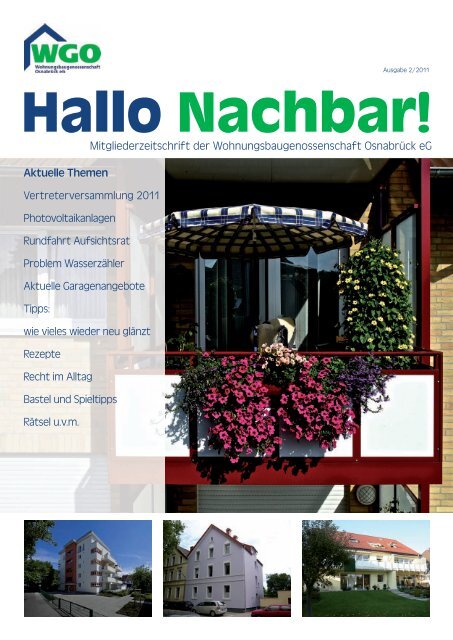 Hallo Nachbar! - Wohnungsbaugenossenschaft Osnabrück eG