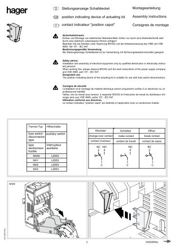 Montageanleitung Assembly instructions Consignes de ... - Hager
